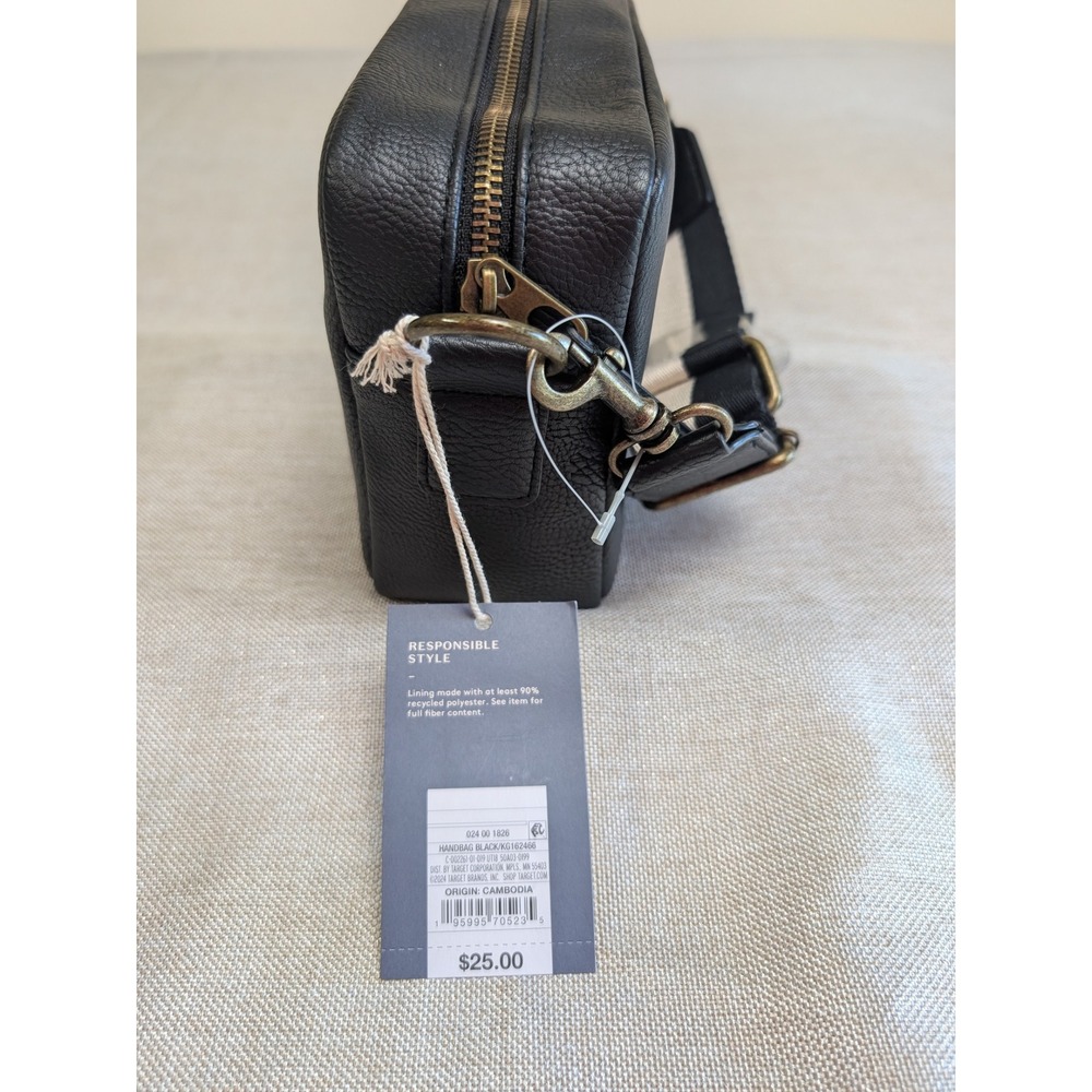 Universal Thread Crossbody Bag Womens Small Black New NWT Bag Striped Strap - Picture 6 of 7